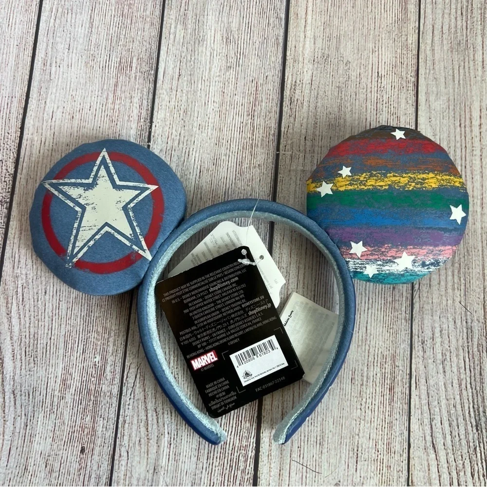 Marvel Captain America Pride Disney Ears Headband NWT